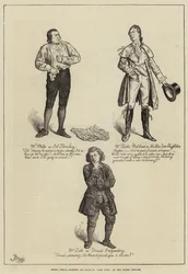 Messers Phelps, Mathews og Toole i John Bull, på Gaiety Theatre